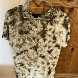 Apple Green Tie-Dye Short Sleeve Top